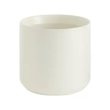 7" Round White Pot