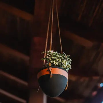 S Leather Hanging Planter